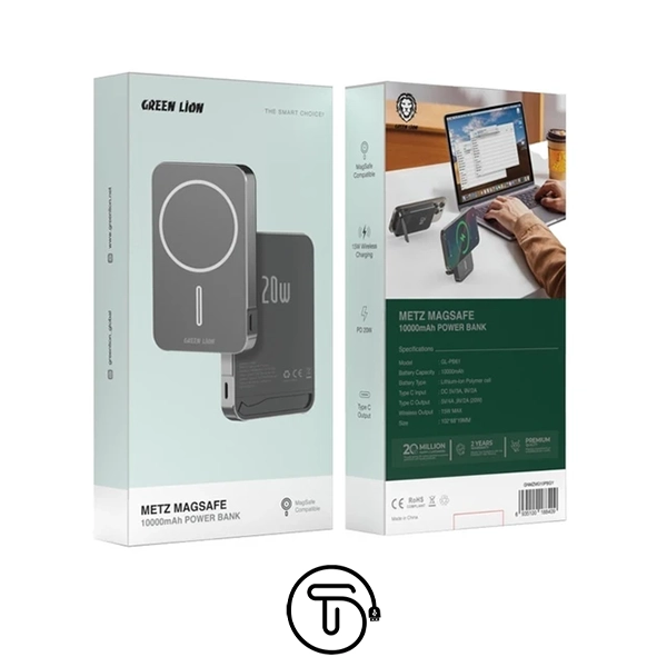پاوربانک GreenLion METZ MagSafe 10000mAh PowerBank - Image 3